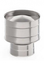 Оголовок с дефлектором, ф 115х200, AISI 439/Оц, 0,5мм/0,5мм, (К), h=230мм, тип-2												